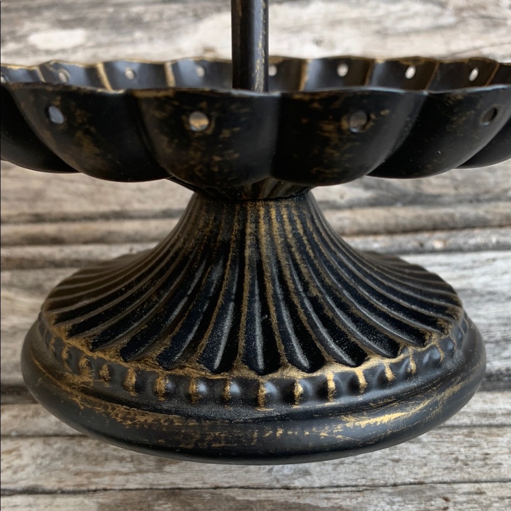 Vintage Black Metal Jewelry Stand - Picture 4 of 7